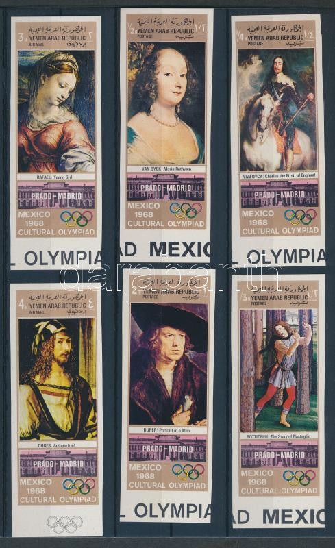 Olimpia: Kultúra vágott sor, Olympic Games: Culture imperforated set