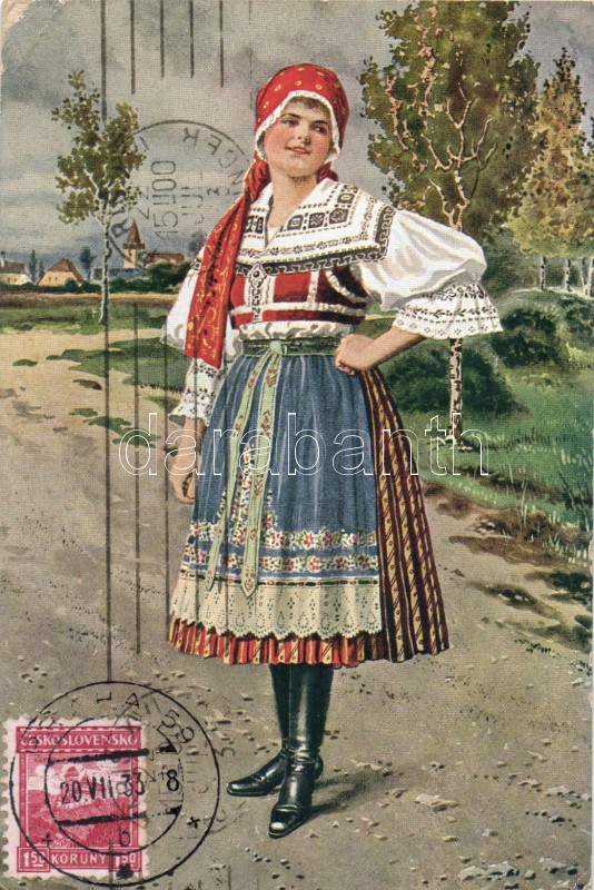 Czechoslovakian folklore, national costumes, Csehszlovák népviselet.