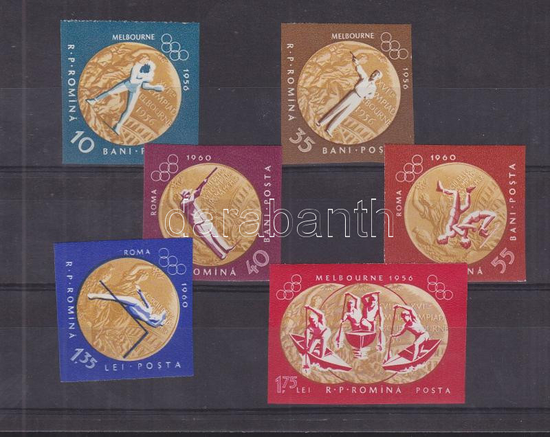 Nyári olimpia vágott sor, Summer Olympics imperforated set