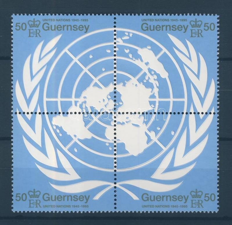 50 éves az ENSZ négyestömb, The 50th anniversary of the UN block of 4, 50 Jahre UNO Viererblock