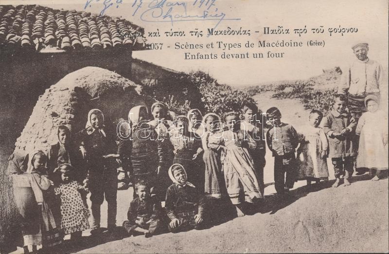 Macedonian folklore, children, oven, Macedón folklór, gyerekek, kemence