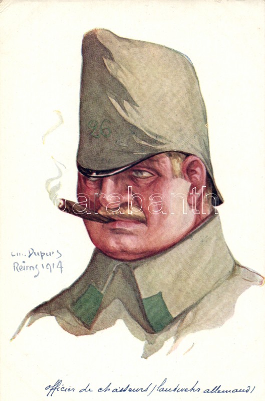 Német katona s: E. Dupuis, German army, officer, s: E. Dupuis
