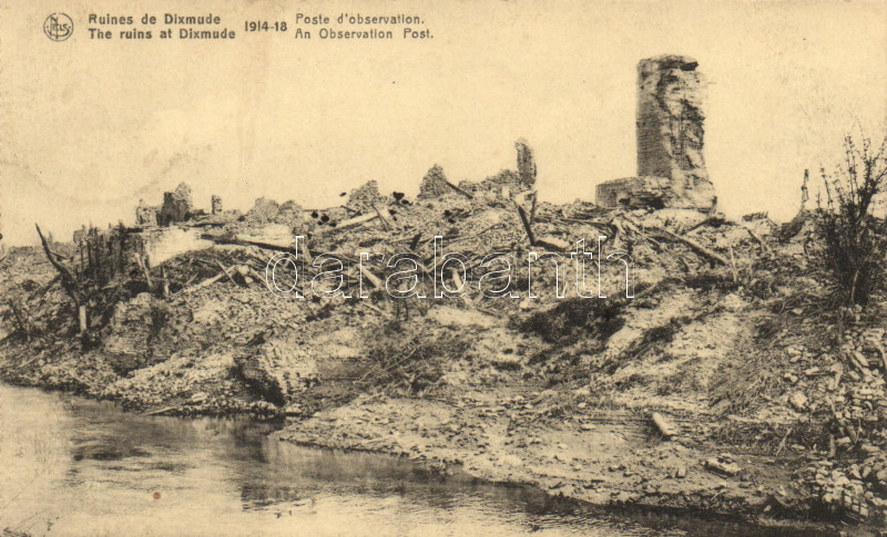 Diksmuide Dixmude; WWI Ruins of the Observation post after bombing