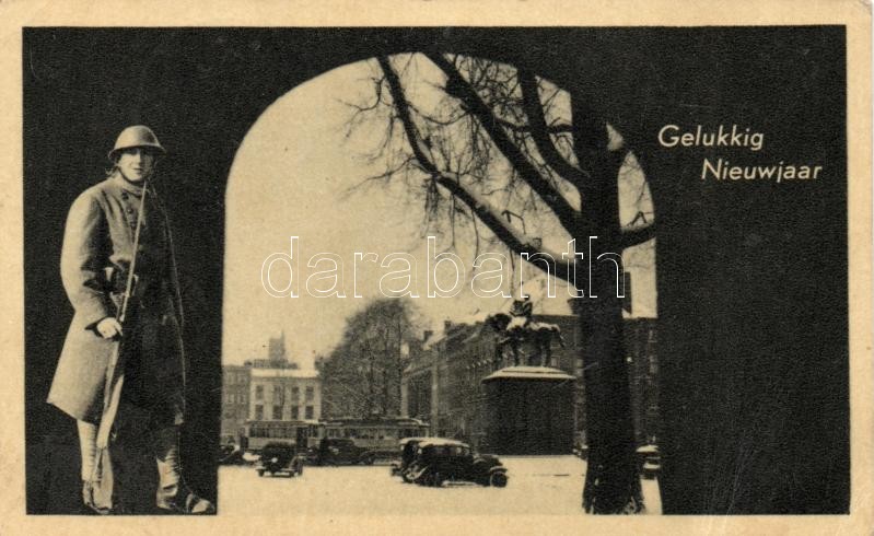 Soldier, New year greeting card