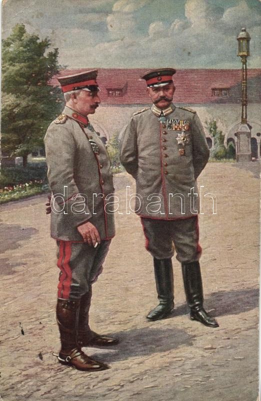 WWI German generals, smoking cigarette, Első Világháborús német főtisztek, cigaretta