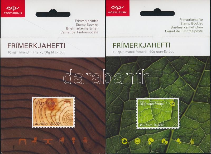 Europa CEPT Forests 2 self-adhesive stamp booklets, Europa CEPT Erdők 2 öntapadós bélyegfüzet, Europa CEPT Der Wald 2 selbstklebende Markenheftchen