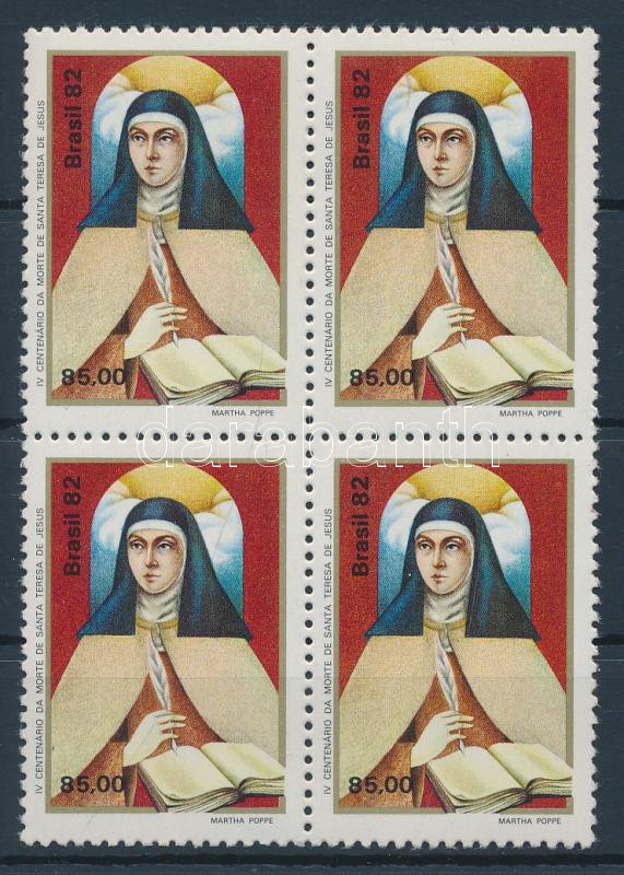 400th anniversary of St. Theresa's death, St. Theresa halálának 400. évfordulója négyestömb