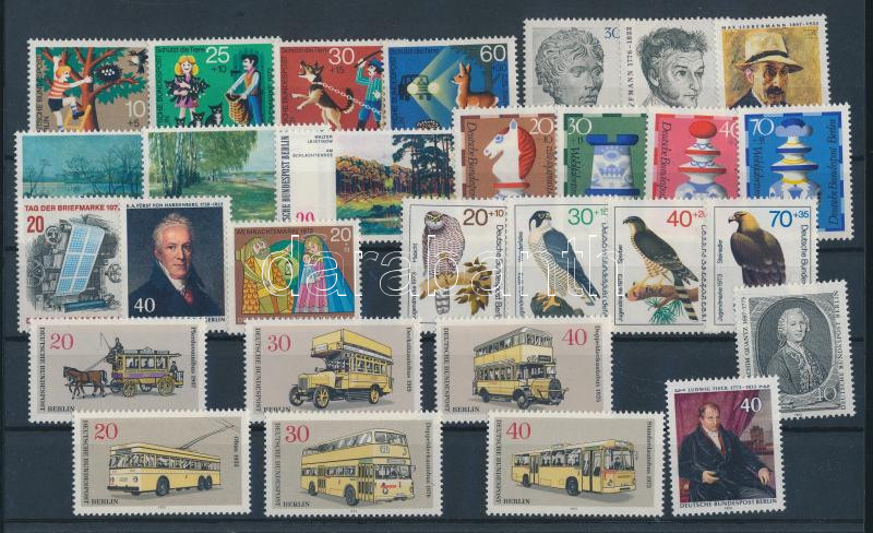 29 different stamps, complete sets + independent stamps, 29 klf bélyeg, teljes sorok vagy önálló bélyegek