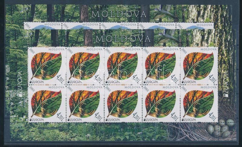 Europa CEPT Forest mini sheet pair, Europa CEPT Erdők kisívpár