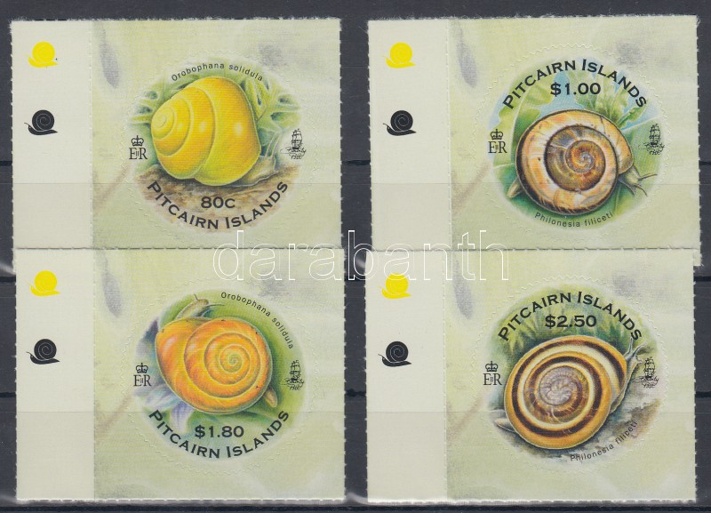 Snails self-adhesive stampset, Csigák öntapadós bélyegsor