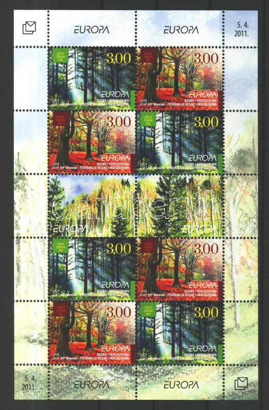 Europa CEPT forest mini sheet, Europa CEPT Erdők kisív