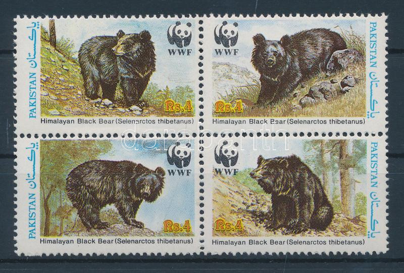 WWF Bear block of 4, WWF Medve négyestömb