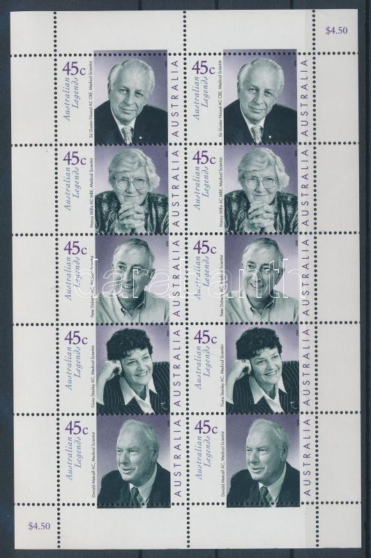 australian legends mini sheet, Ausztrál legendák kisív