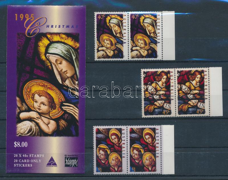 Christmas 2 sets in pairs + stamp booklet, 2 db Karácsony sor párokban + bélyegfüzet