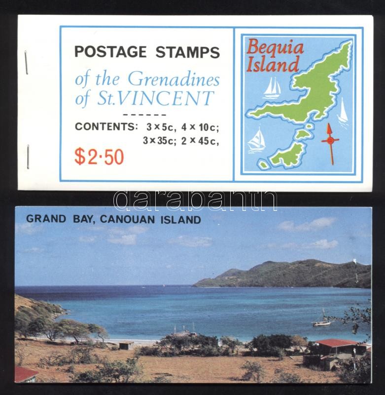 Maps of the island 7 stamp-booklets, A szigetek térképei 7 db bélyegfüzet