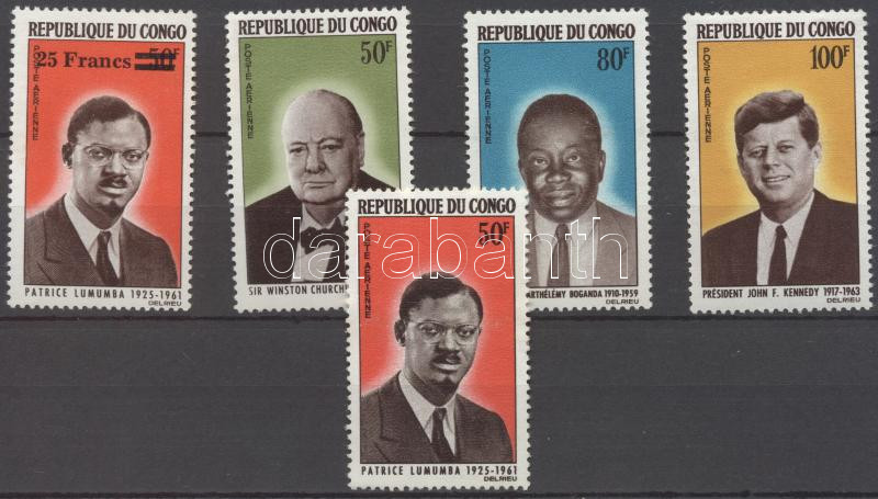 Statesmen set + without overprint, Állam férfiak sor + felülnyomás nélkül