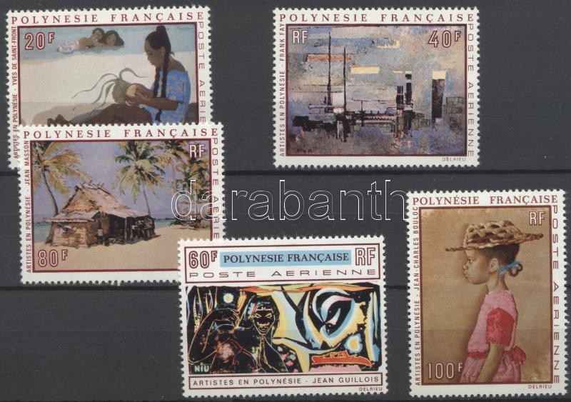 Polinéziai festők művei sor, Art pieces of Polynesian painters set