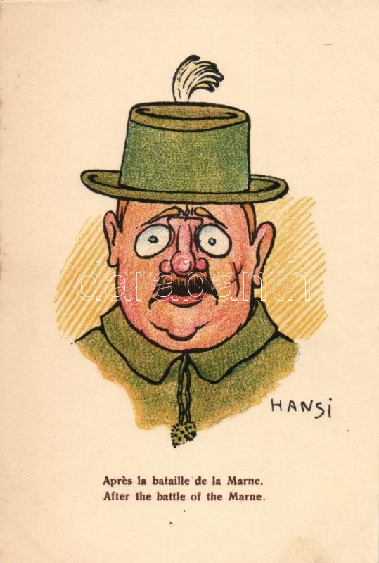 A marne-i csata után, propaganda s: Hansi (lyuk), After the battle of Marne, propaganda s: Hansi (pinhole)