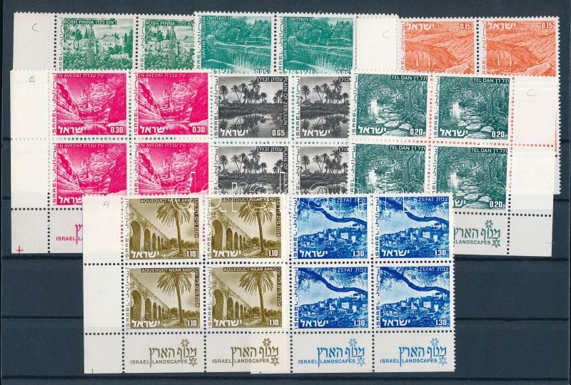 1971-1974 klf tájképes tabos bélyegek, 1971-1974 different landscape stamps with tab