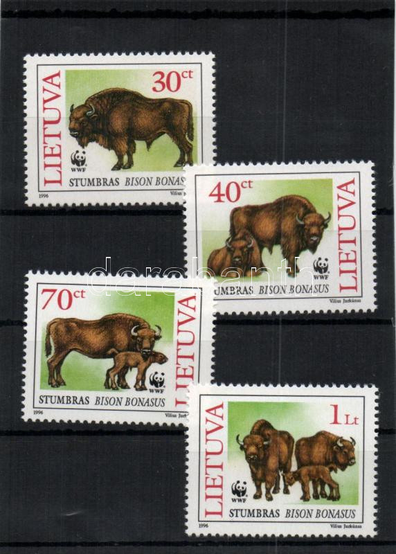 WWF European bison set + 4 FDC, WWF: Európai bölény sor + 4 FDC