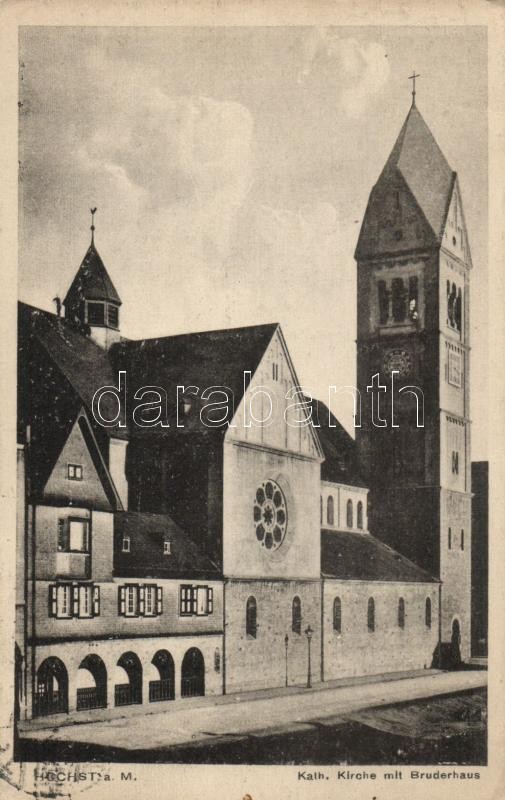 Frankfurt am Main - Höchst catholic church with Bruderhaus