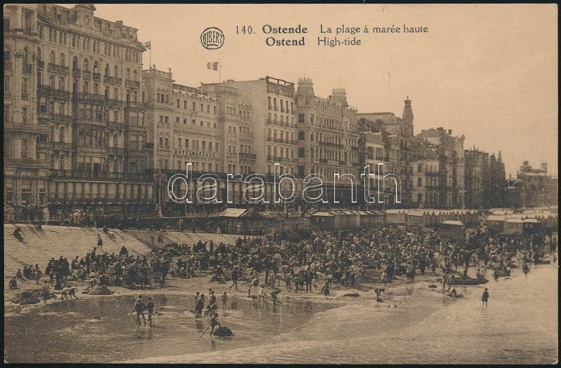 Ostend, high-tide, beach