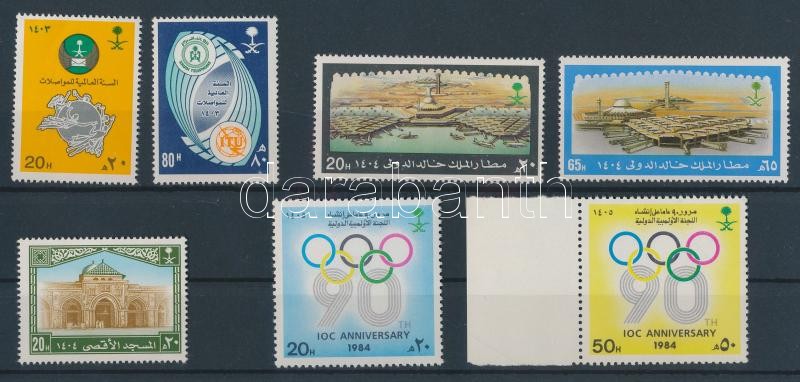 1983-1984 7 different stamps, 3 sets in that (normal and margin stamps), 1983-1984 7 klf bélyeg közte három sor (normál és ívszéli bélyegek)