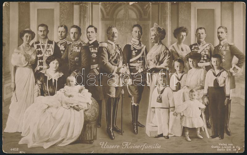 German royal family Wilhelm II, II. Vilmos német császár és családja