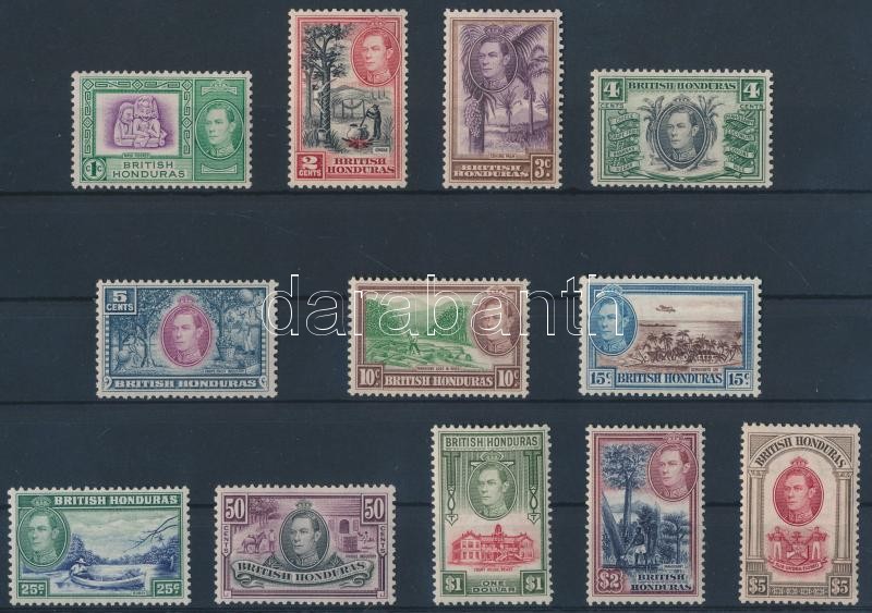 1938/1947 Forgalmi sor (112 és 114 falcos, a többi érték postatiszta), 1938/1947 Definitive set (112 and 144 hinged, the others MNH)