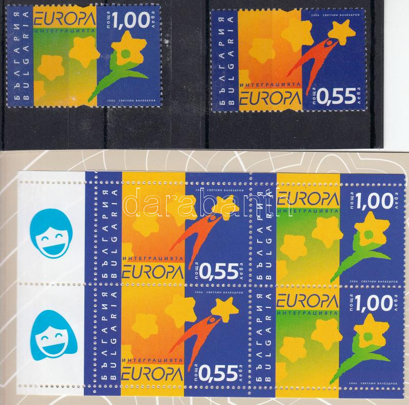 Europe CEPT: Integration set + stamp-booklet, Europa CEPT: Integráció sor + bélyegfüzet