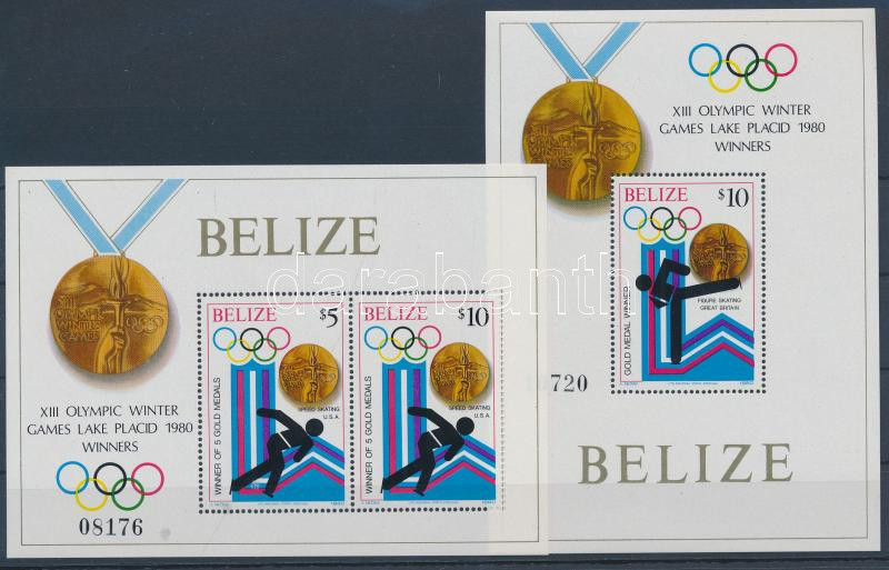 Téli olimpiai győztesek blokksor, Winter Olympic winners block-set