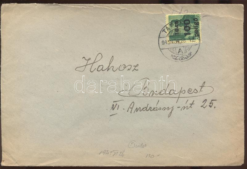 inflation cover franking, (5. díjszabás) Távolsági levél Kisegítő 10x 2P/4f + 100P/12f bérmentesítéssel