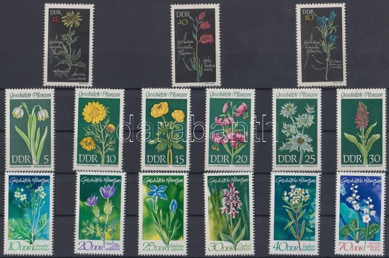 1966 + 1969-1970 Protected herbs (I-III), 1966 + 1969-1970 Védett gyógynövények (I-III)