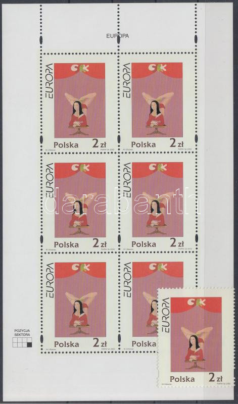 Europa CEPT: Circus stamp+ mini sheet, Europa CEPT: Cirkusz bélyeg + kisív