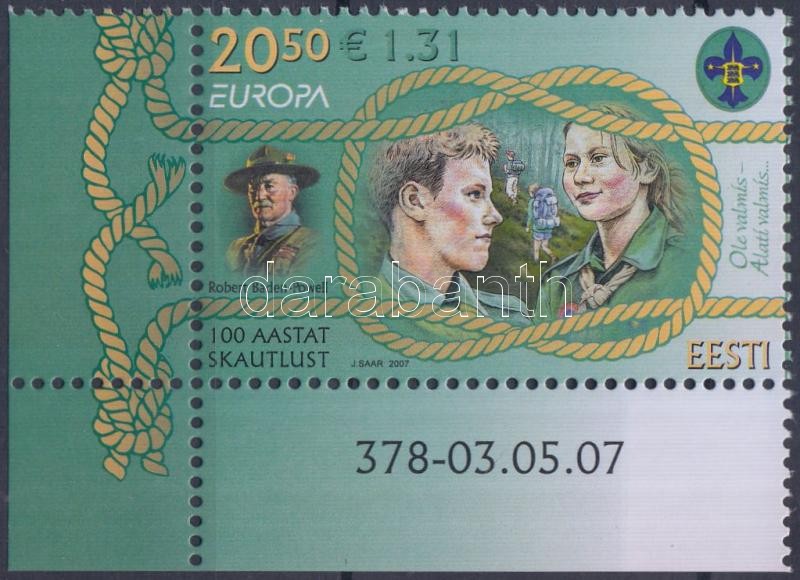 Europa CEPT: Cserkészet ívsarki bélyeg, Europe CEPT: Scouting corner stamp