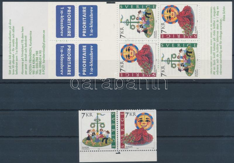 Europa CEPT: National feasts margin pair + stamp-booklet, Europa CEPT: Nemzeti ünnepek ívszéli pár + bélyegfüzet