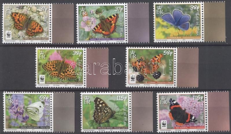 Lepkék, 50 éves a WWF ívszéli sor, Butterflies, 50th Anniversary WWF margin set