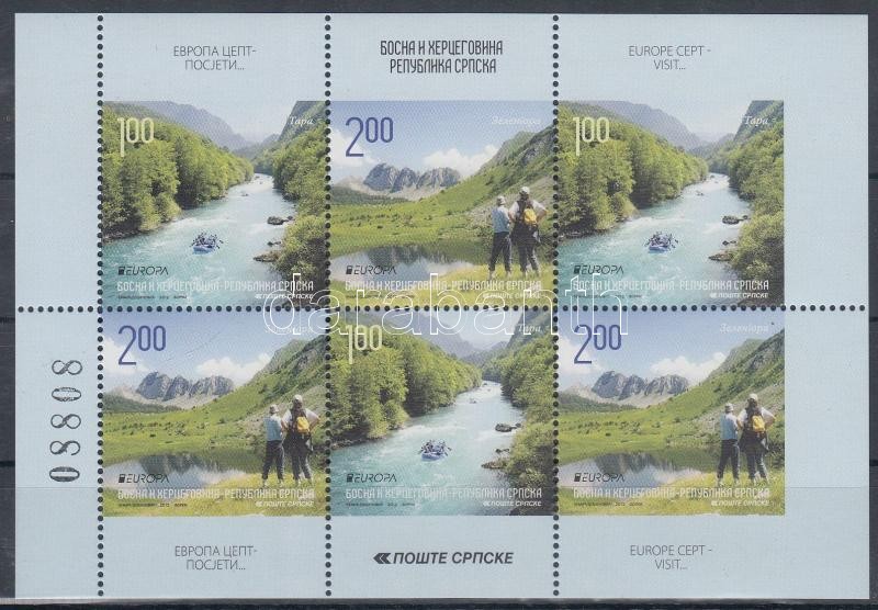 Europa CEPT Turism stamp-booklet page, Europa CEPT Turizmus bélyegfüzetlap