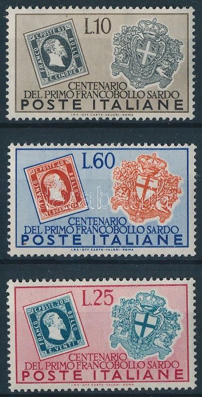 Centenary of the stamp in Sardinia set, 100 éves a bélyeg Szardínián sor