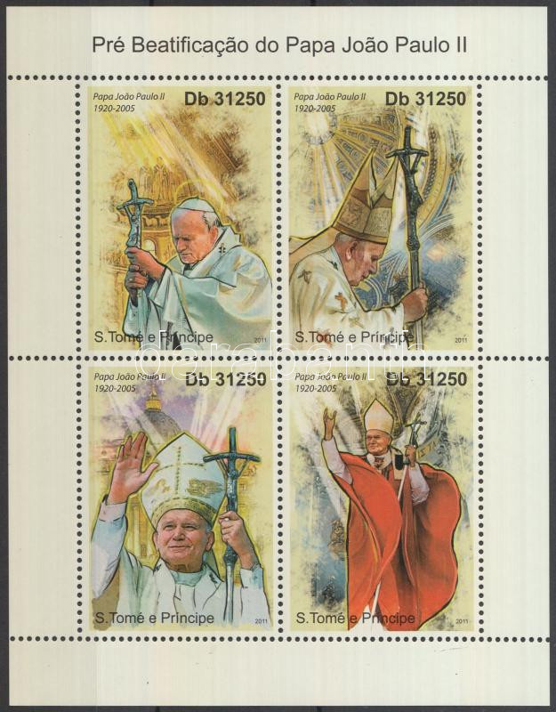 Beatification of John Paul II mini-sheet, II. János Pál pápa boldoggá avatása kisív