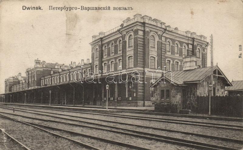 Daugavpils, Dwinsk; railway station