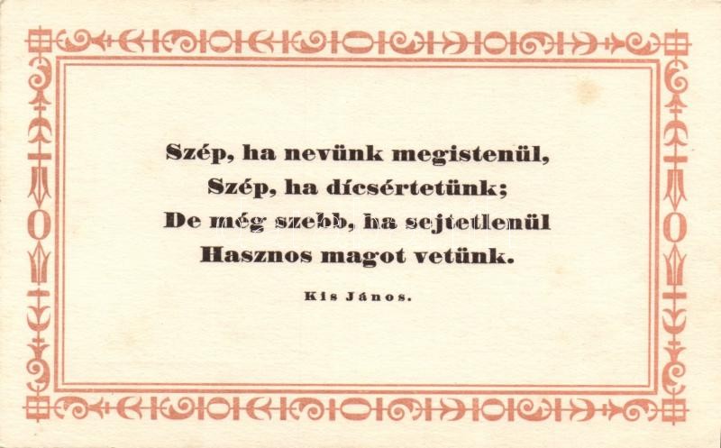 Hungarian poem by Berzsenyi, 