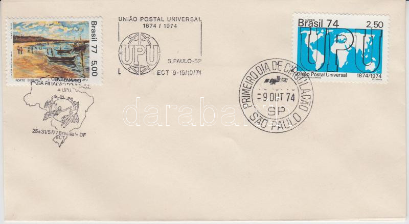 UPU Centenary first day cover, 100 éves az UPU FDC