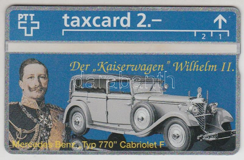 Telefonkártyák: Svájc Mercedes Benz 770 Cabriolet használatlan Taxcard telefonkártya