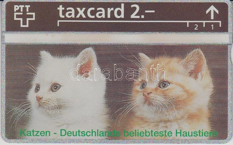 Telefonkártyák: Svájc Macskák használatlan Taxcard telefonkártya