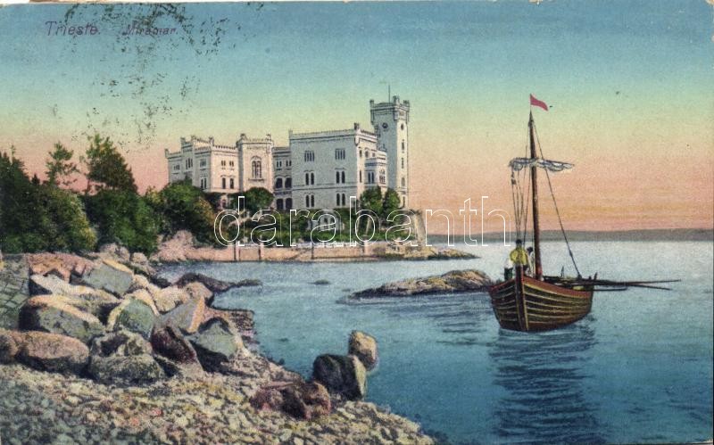 Trieste, Miramar castle, ship