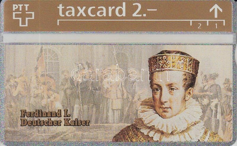 Telefonkártyák: 1993 Svájc I. Ferdinánd német császárt ábrázoló használatlan telefonkártya