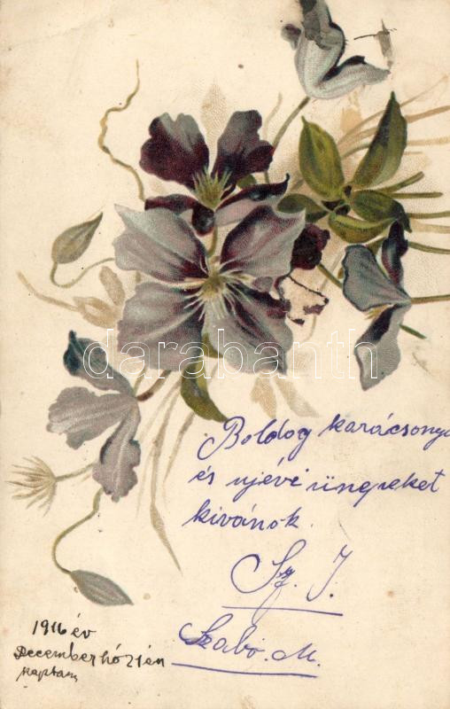 Floral greeting card, Virágok