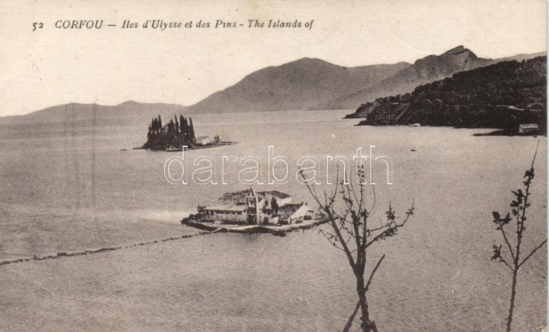 Corfu islands of Odysseus and Pins