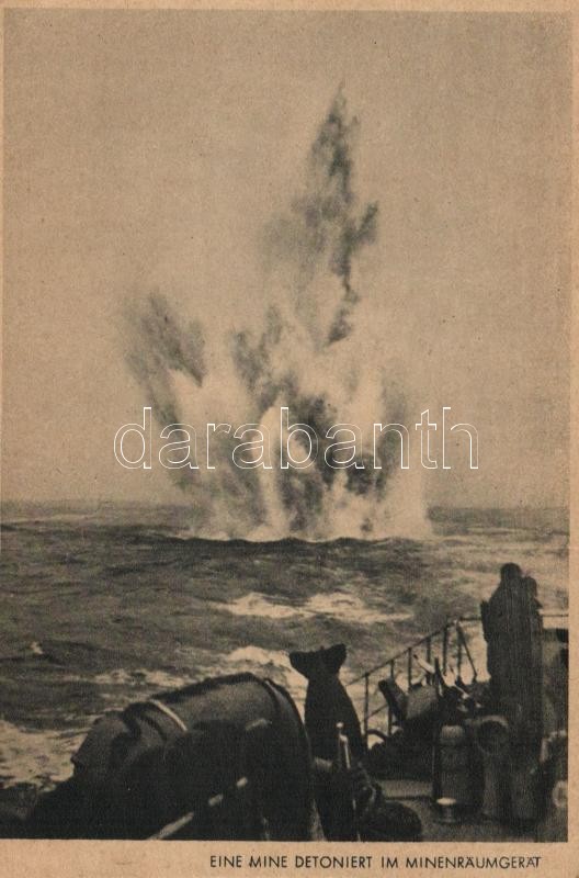 Akna felrobbanása, Német haditengerészeti naptár 1942, Mine detonated, Deutscher Marine-Kalendar 1942